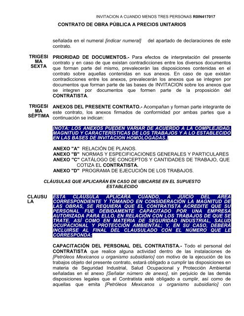 SecciÃ³n I. Instrucciones para los licitantes. - REF.PEMEX.com