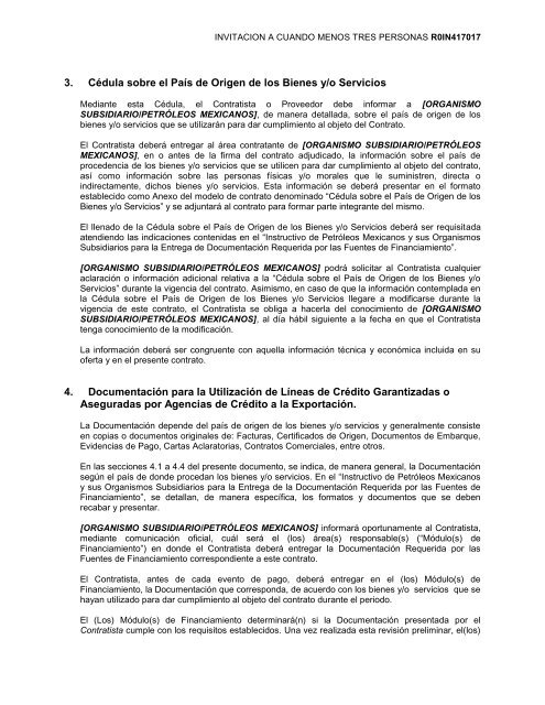 SecciÃ³n I. Instrucciones para los licitantes. - REF.PEMEX.com