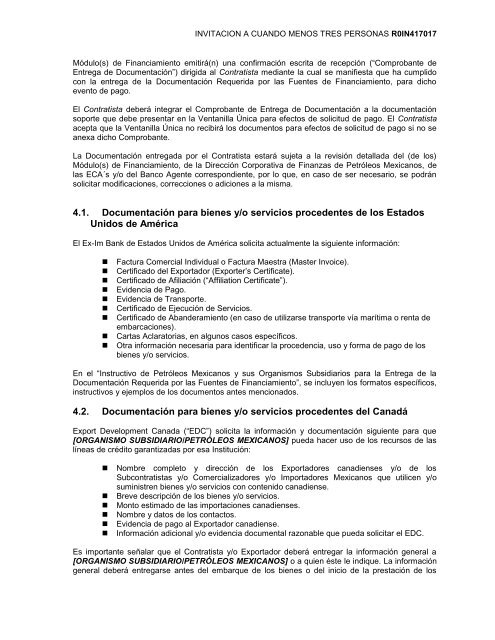 SecciÃ³n I. Instrucciones para los licitantes. - REF.PEMEX.com