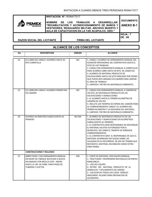 SecciÃ³n I. Instrucciones para los licitantes. - REF.PEMEX.com