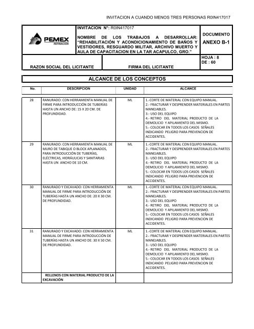 SecciÃ³n I. Instrucciones para los licitantes. - REF.PEMEX.com