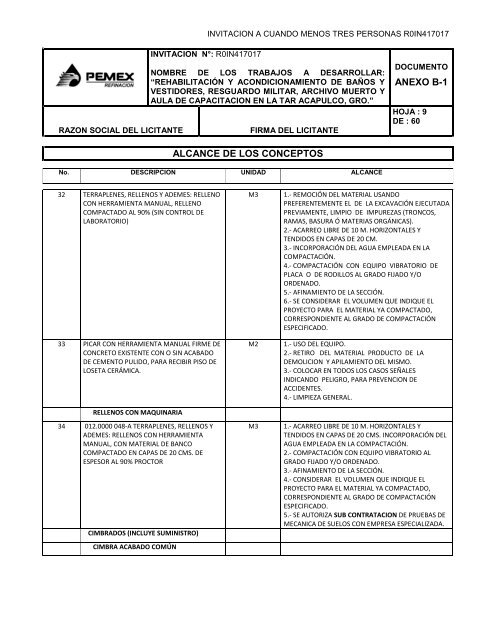 SecciÃ³n I. Instrucciones para los licitantes. - REF.PEMEX.com