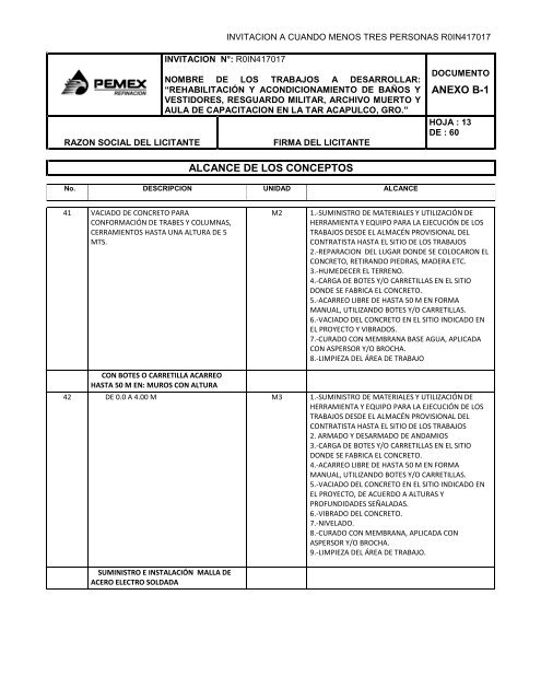 SecciÃ³n I. Instrucciones para los licitantes. - REF.PEMEX.com