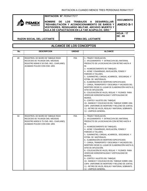 SecciÃ³n I. Instrucciones para los licitantes. - REF.PEMEX.com