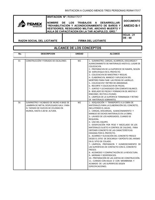 SecciÃ³n I. Instrucciones para los licitantes. - REF.PEMEX.com