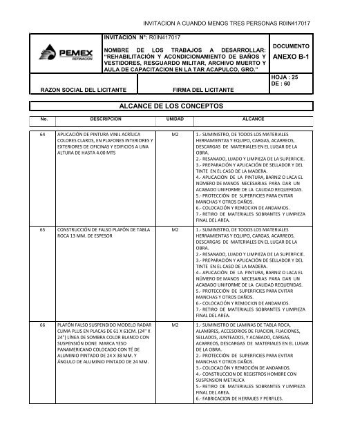 SecciÃ³n I. Instrucciones para los licitantes. - REF.PEMEX.com