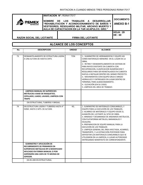 SecciÃ³n I. Instrucciones para los licitantes. - REF.PEMEX.com