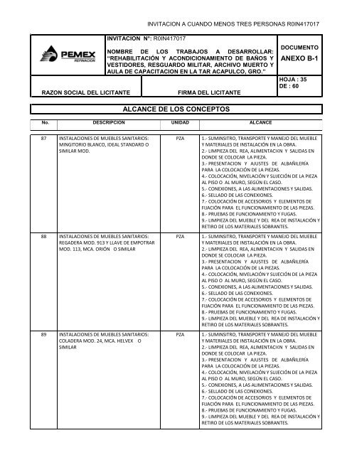 SecciÃ³n I. Instrucciones para los licitantes. - REF.PEMEX.com