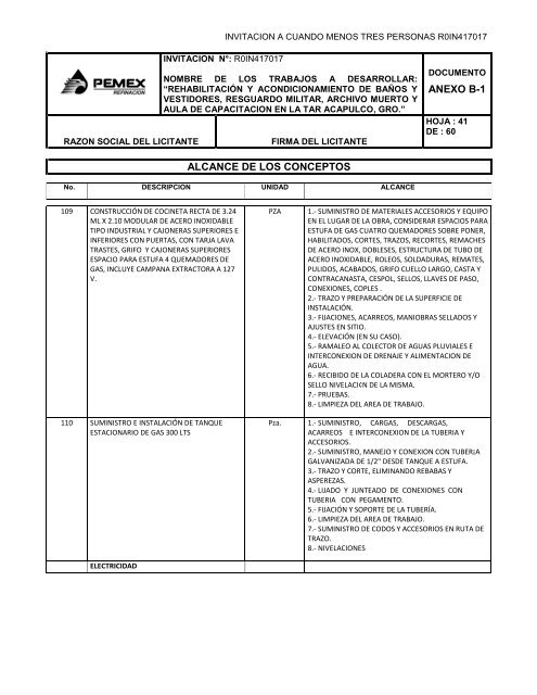 SecciÃ³n I. Instrucciones para los licitantes. - REF.PEMEX.com