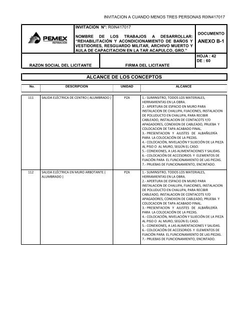 SecciÃ³n I. Instrucciones para los licitantes. - REF.PEMEX.com