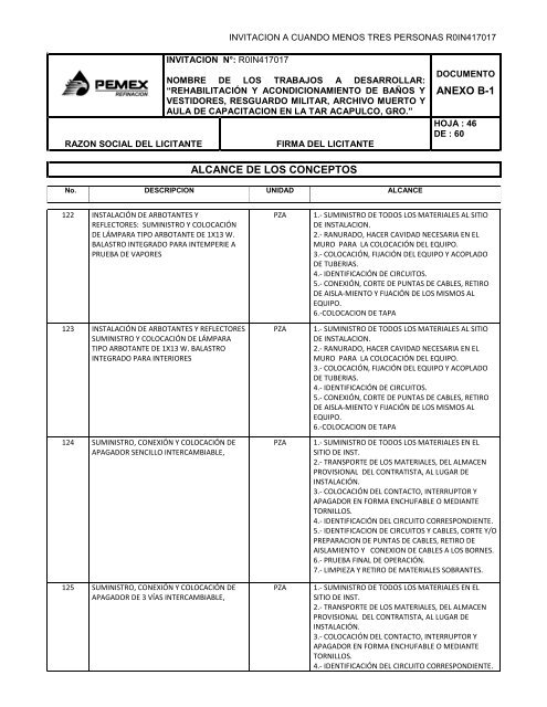 SecciÃ³n I. Instrucciones para los licitantes. - REF.PEMEX.com