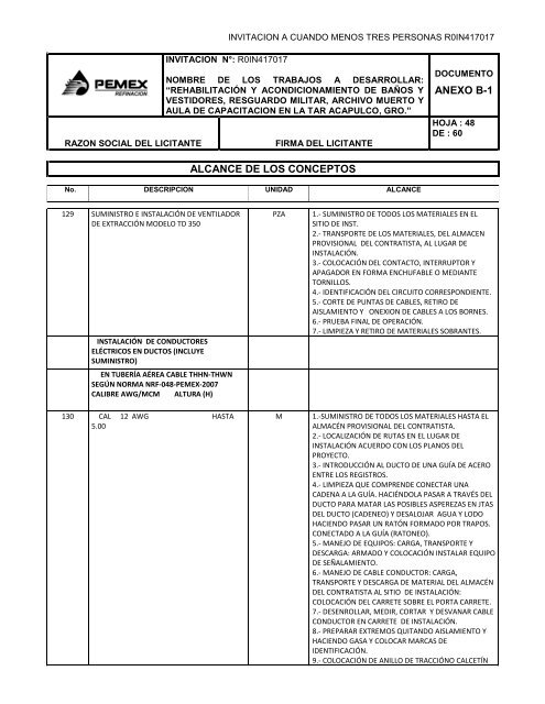 SecciÃ³n I. Instrucciones para los licitantes. - REF.PEMEX.com