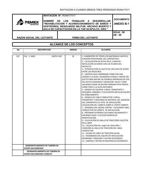 SecciÃ³n I. Instrucciones para los licitantes. - REF.PEMEX.com