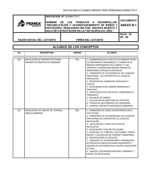 SecciÃ³n I. Instrucciones para los licitantes. - REF.PEMEX.com