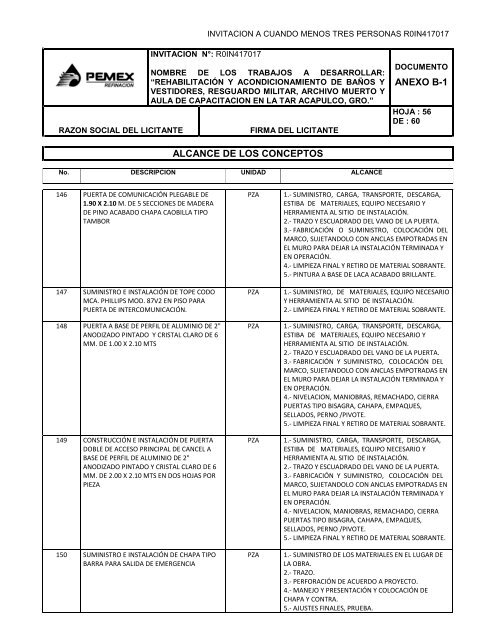 SecciÃ³n I. Instrucciones para los licitantes. - REF.PEMEX.com