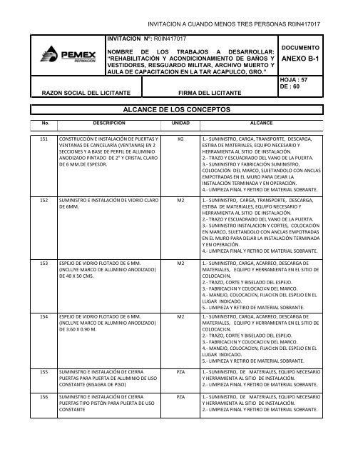 SecciÃ³n I. Instrucciones para los licitantes. - REF.PEMEX.com