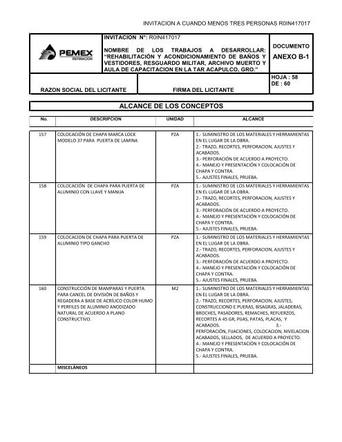 SecciÃ³n I. Instrucciones para los licitantes. - REF.PEMEX.com