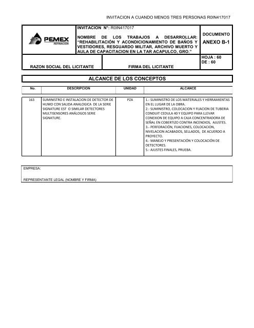 SecciÃ³n I. Instrucciones para los licitantes. - REF.PEMEX.com