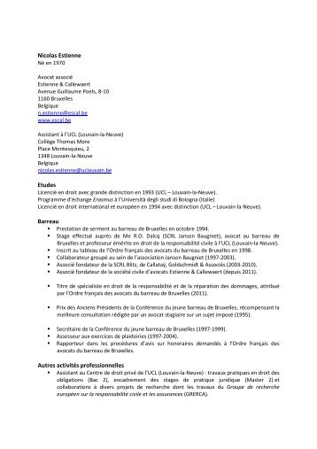 CV Nicolas Estienne - Grerca