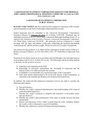 lakewood development corporation request for proposal for various ...