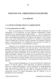 POINT DE VUE : ORDINATEUR ET ECRITURE - HAL