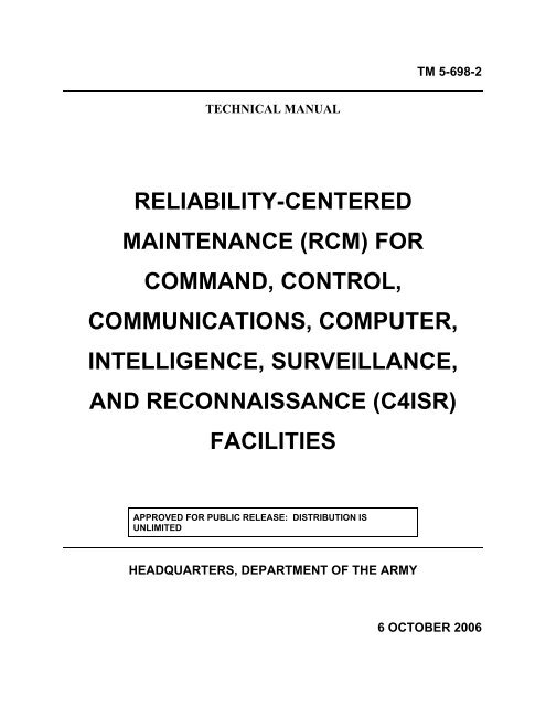 reliability-centered maintenance - Army Electronic Publications ...