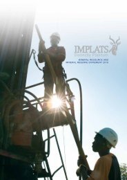 mineral resource and mineral reserve statement ... - Impala Platinum
