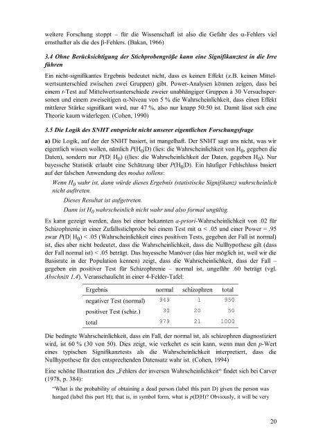 Logik des Signifikanztests, Statistische Tests fÃƒÂ¼r Mittelwerte einer ...