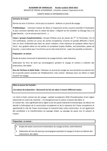 Fiche n° 5 en pdf - Site allemand de l'académie de Versailles