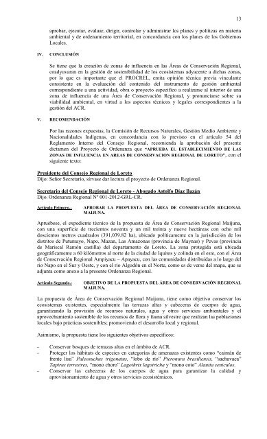 acuerdo de consejo regional nÂº 011-2011-se-grl - Gobierno ...