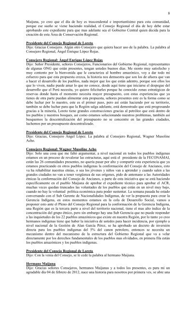 acuerdo de consejo regional nÂº 011-2011-se-grl - Gobierno ...