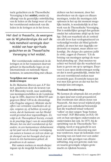 Jaargang 112, nummer 3 - Theosofische Vereniging in Nederland