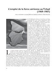 L'emploi de la force aÃ©rienne au Tchad - Air and Space Power Journal