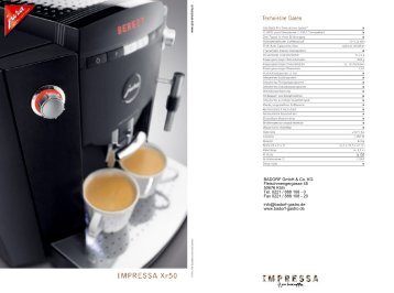 PDF-Prospekt Jura Impressa XF50 - Badorf