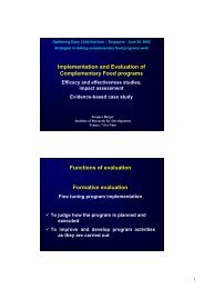 Implementation and Evaluation of Complementary Food ... - Nutridev