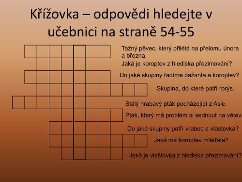 8) Ptáci otevřené krajiny - Základní škola Náměstí Nový Bor