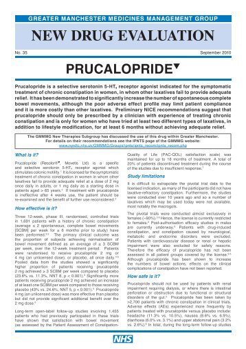 Prucalopride - Regional Drug & Therapeutics Centre