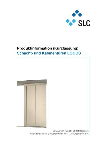 Produktinformation (Kurzfassung) Schacht- und ... - Slc-liftco.com