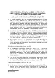 role des coordinateurs syndicaux et des organisations ... - EMF-FEM