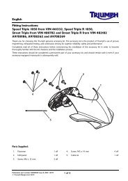 Speed Triple 1050 From VIN - Triumph Instructions.com