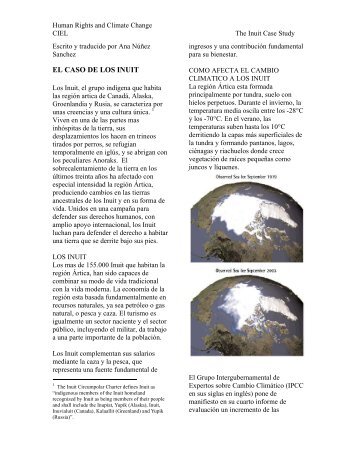 el caso de los inuit - The Center for International Environmental Law