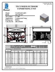 TECUMSEH OUTDOOR CONDENSING UNIT - Vendo