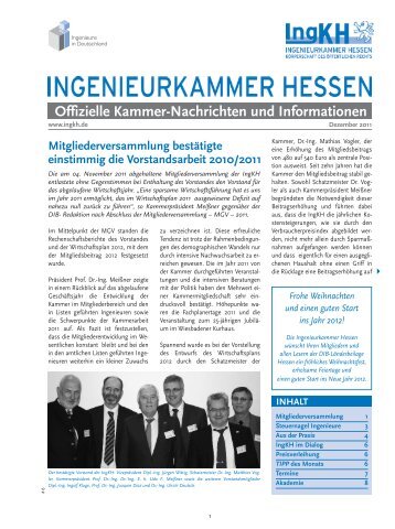 Dezember 2011 - Ingenieurkammer Hessen