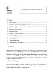 Code of Ethics for HR Consultants.pdf - SABPP