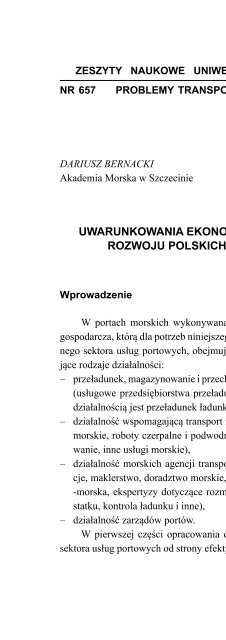 Zeszyt naukowy - caÅoÅÄ - WydziaÅ ZarzÄdzania i Ekonomiki UsÅug