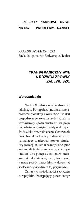 Zeszyt naukowy - caÅoÅÄ - WydziaÅ ZarzÄdzania i Ekonomiki UsÅug