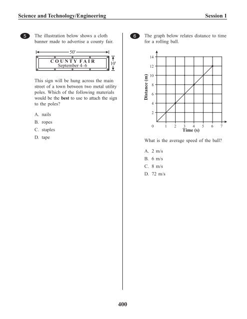 Grade 8 Science and Technology/Engineering Test