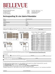 Bellevue: Buchungsformular f