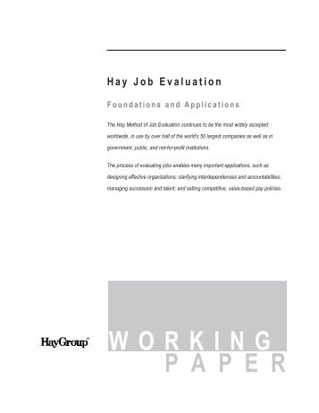 Hay Group Job Evaluation