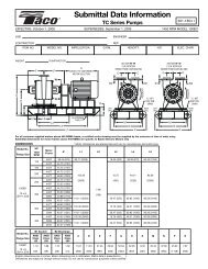 Submittal Data Information TC Series Pumps - Taco-Hvac